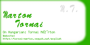 marton tornai business card
